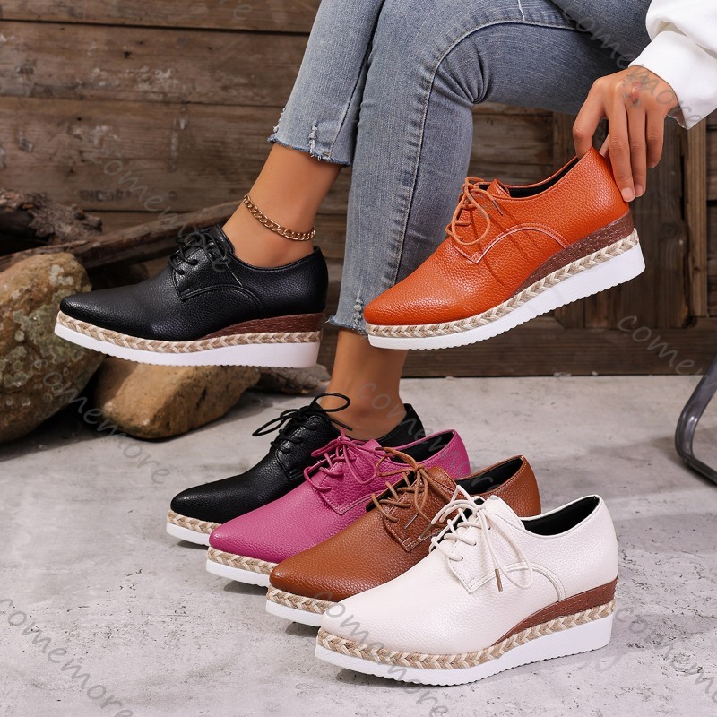 أحذية أكسفورد نسائية جلدية برب - مراجعة Oxford Lace Up Women وسعره